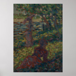 Póster Mujer Seurat en el parque