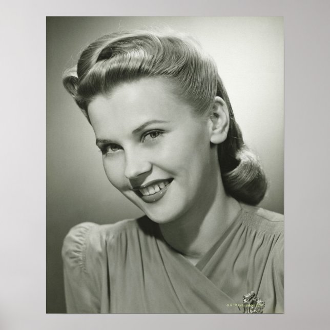 Póster Mujer sonriendo 2 (Frente)