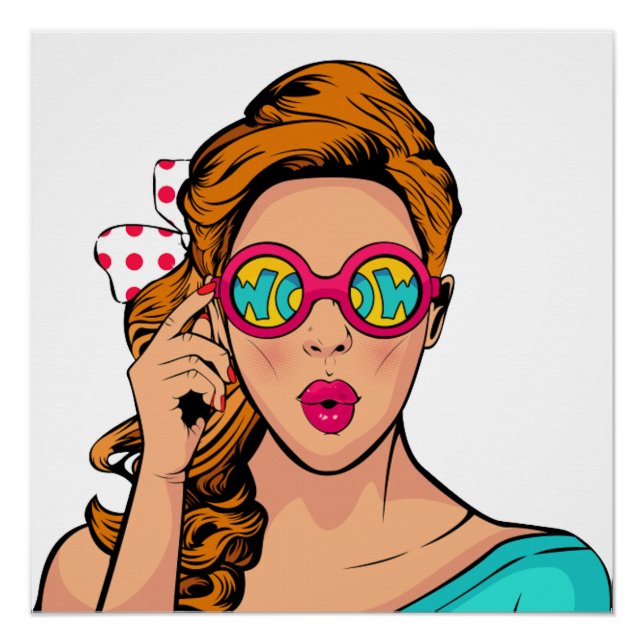 Póster Mujer sorprendida (Anverso)