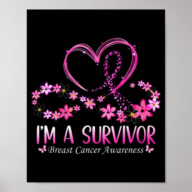 Póster Mujer: Soy una sobreviviente de cáncer de mama Ros (Frente)