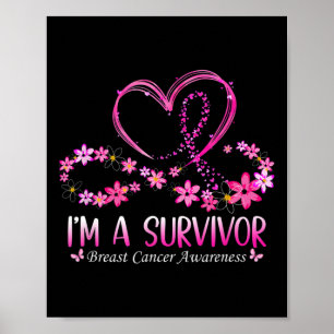 Póster Mujer: Soy una sobreviviente de cáncer de mama Ros