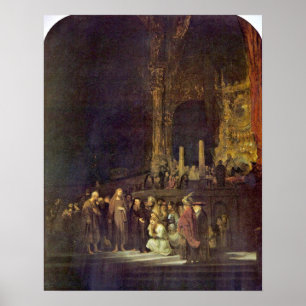 Póster Mujer tomada en Adulterio por Rembrandt van Rijn