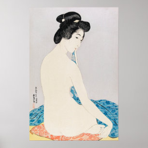 Póster Mujer tras baño de Goyō Hashiguchi (1920)