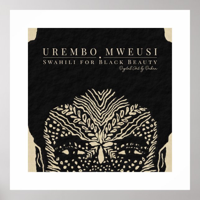 Póster Mujer Tribal Negra (Frente)