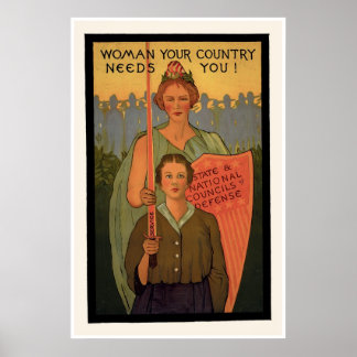 Póster ¡Mujer, Tu País Te Necesita!