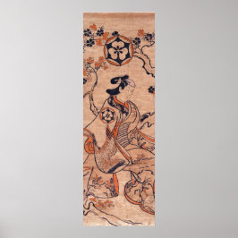 Póster Mujer ventilado dibujando Dekishima Hanya con dos-