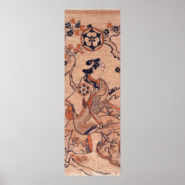 Póster Mujer ventilado dibujando Dekishima Hanya con dos- (Frente)