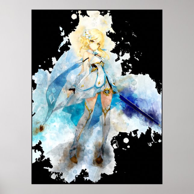 Póster Mujer viajera - Impacto Genshin (Frente)