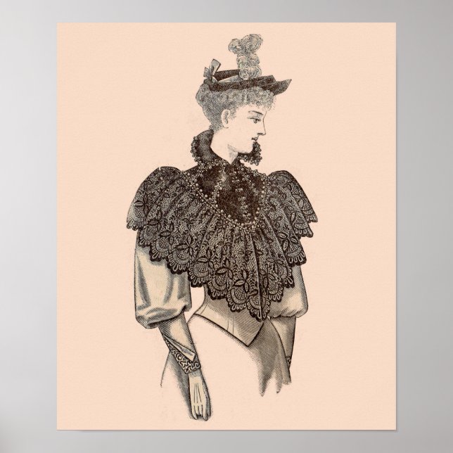 Póster Mujer victoriana de 1897 (Frente)