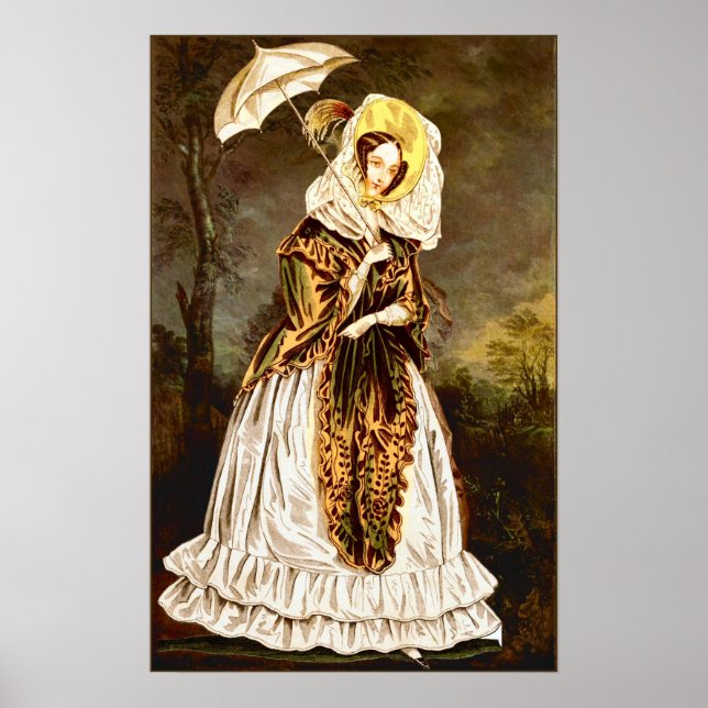Póster Mujer victoriana elegante (Frente)