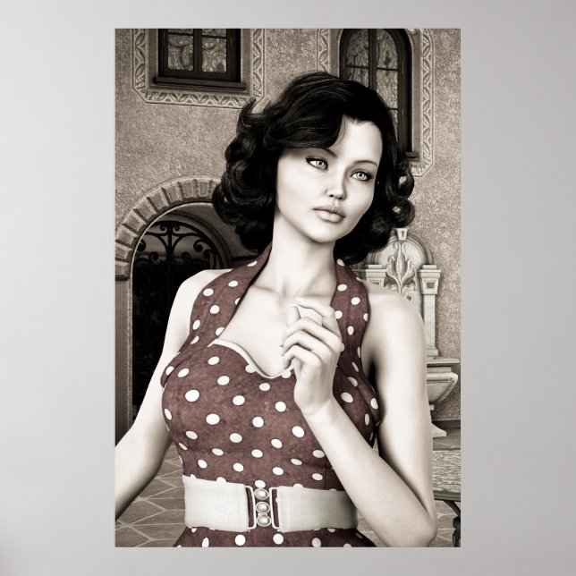 Póster Mujer Vintage (Frente)