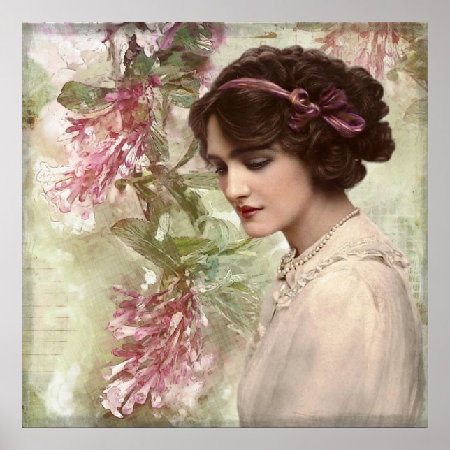 Póster Mujer vintage (Frente)