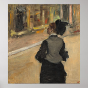 Póster Mujer: Visita a un museo - Bella Artes Edgar Degas