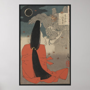 Póster Mujer y asistente japonesa en el Monte Manno