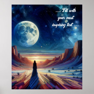 Póster Mujer y su sombra en un postre