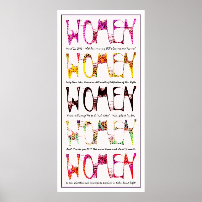 Póster MUJERES 2012 - 40º Día de la Igualdad de Remunerac (Frente)