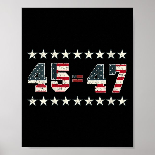 Póster Mujeres a favor de Trump 2024 45º Poto 45=47 Presi (Frente)