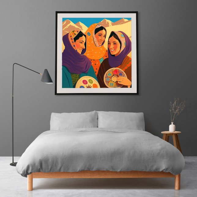 Póster Mujeres afganas jugando a la darya (Subido por el creador)