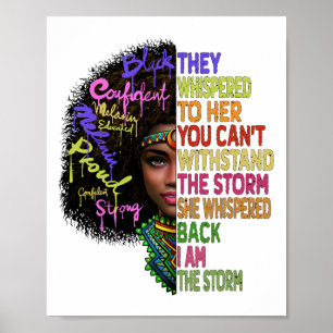 Póster Mujeres africanas soy la tormenta Mes de la Histor