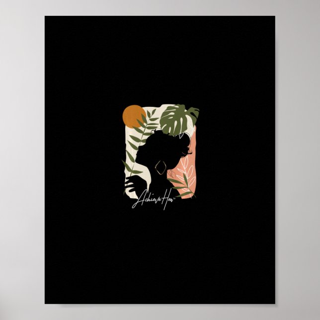 Póster mujeres africanas y 9;s gráfica natural con (Frente)