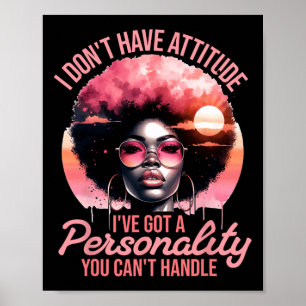 Póster Mujeres afro orgullo negro Chica afroamericana