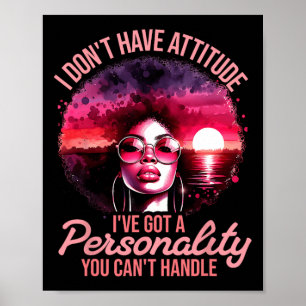 Póster Mujeres afro orgullo negro Chica afroamericana