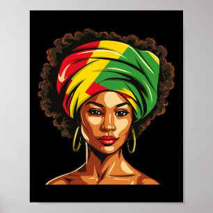 Póster Mujeres Afroestadounidenses Chicas Mes de la Histo