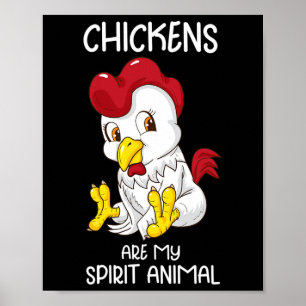 Póster Mujeres Animal Espiritual Gallina Granjera de Poll