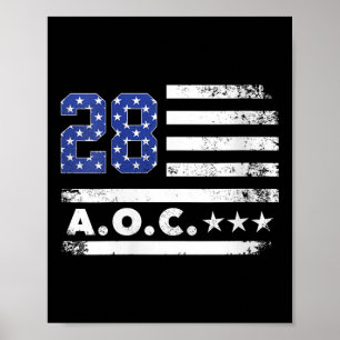 Póster Mujeres Aoc 2028 A.C. 2028 Por el Presidente Ameri
