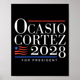 Póster Mujeres Aoc para Presidente 2028 V-cuello