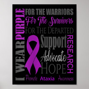 Póster Mujeres Ataxia Conciencia sobre el Enfermedad Neur