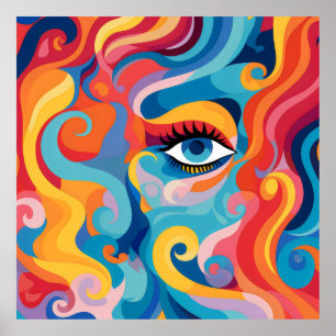 Póster Mujeres audaces blanquean expresiones y sentimient