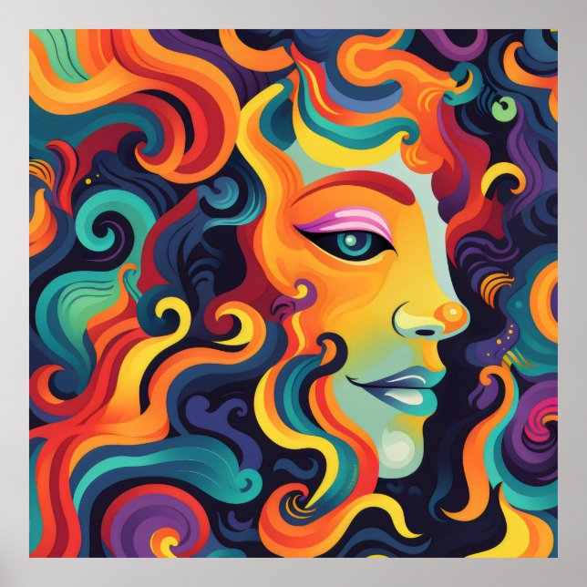 Póster Mujeres audaces blanquean expresiones y sentimient (Frente)