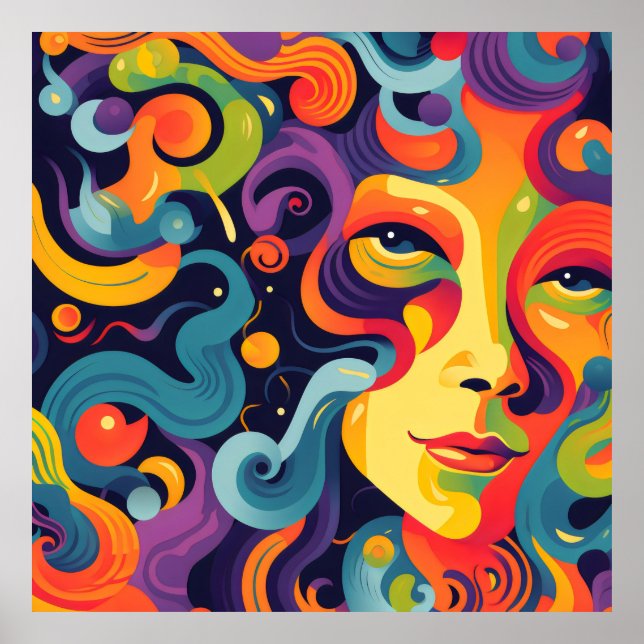 Póster Mujeres audaces blanquean expresiones y sentimient (Frente)