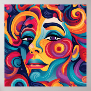 Póster Mujeres audaces blanquean expresiones y sentimient