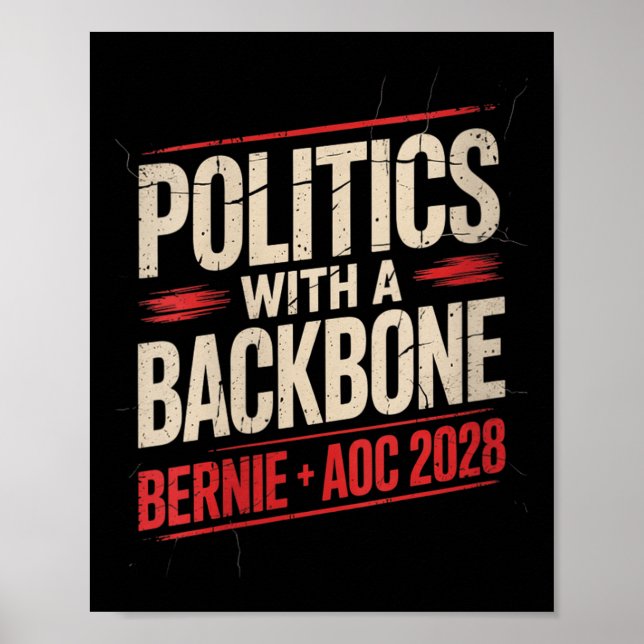 Póster Mujeres Bernie Sanders Y Aoc 2028 Presidenta C (Frente)