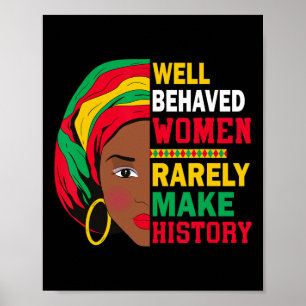 Póster Mujeres Bien Educadas Raramente Hacen Historia Fem