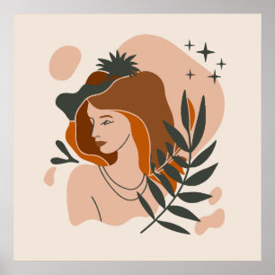 Póster Mujeres Boho Estrellas