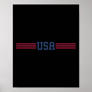 Póster Mujeres Camisas Estadounidenses Hombres Patriotas 