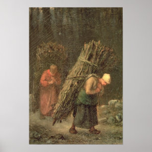 Póster Mujeres campesinas con la maleza, c.1858