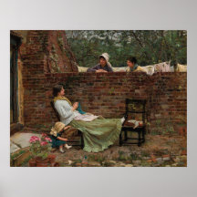 Mujeres Chateando sobre la pared del jardín (Gossi