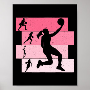 Póster Mujeres Chicas de baloncesto