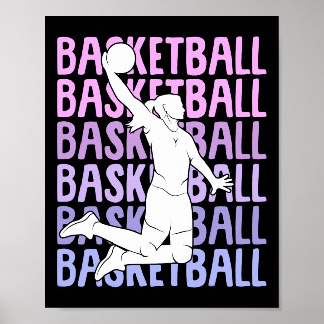 Póster Mujeres Chicas de baloncesto (Frente)