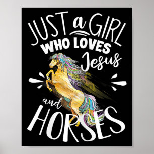 Póster Mujeres Chicas de la equitación montando caballo L