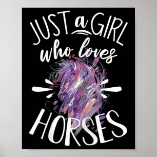 Póster Mujeres Chicas de la equitación montando caballo L