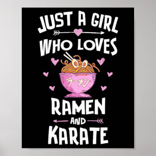Póster Mujeres Chicas De Regalos De Ramen Y Karate