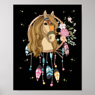 Póster Mujeres Chicas Dreamcatcher Horse Spiritual