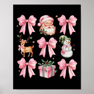 Póster Mujeres Chicas Niños Coquette Árbol de Navidad Ros