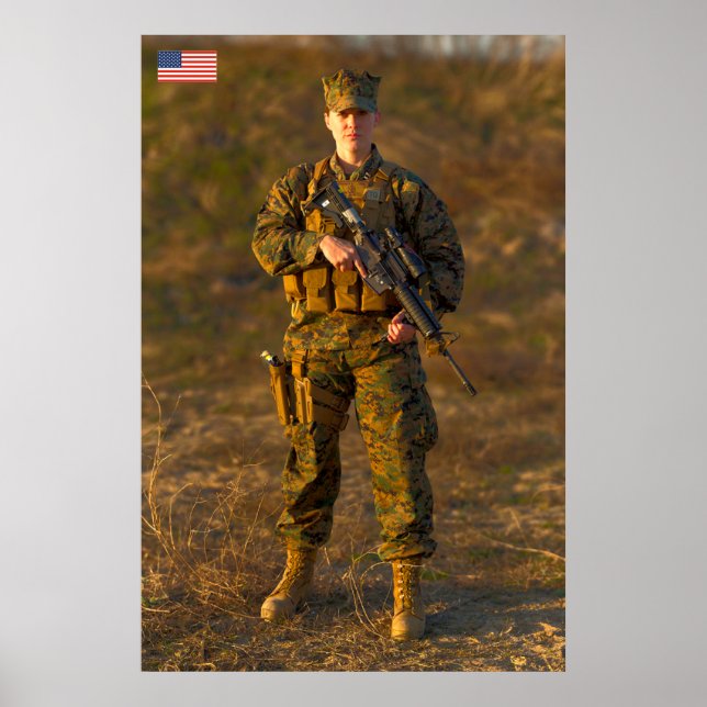 PÓSTER MUJERES COMBATIENTES DE EE. UU. (Frente)