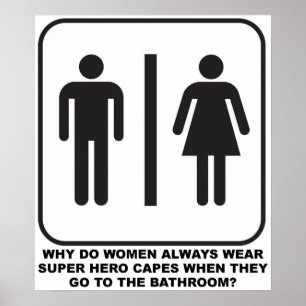 Póster Mujeres con capas en el baño cartel divertido